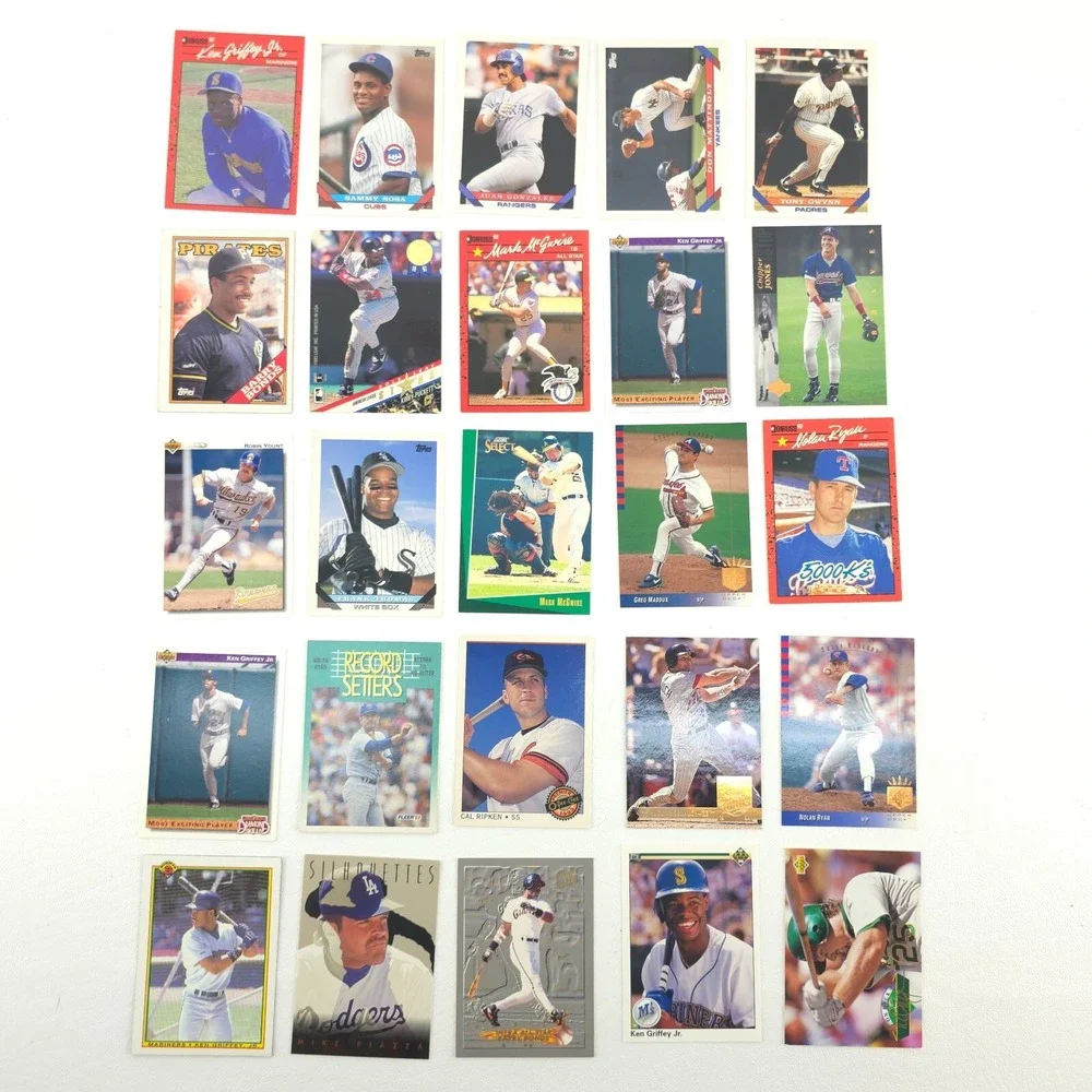 25 Card Baseball Star Lot Several Year Span All Pictured Sosa McGwire Gonzalez